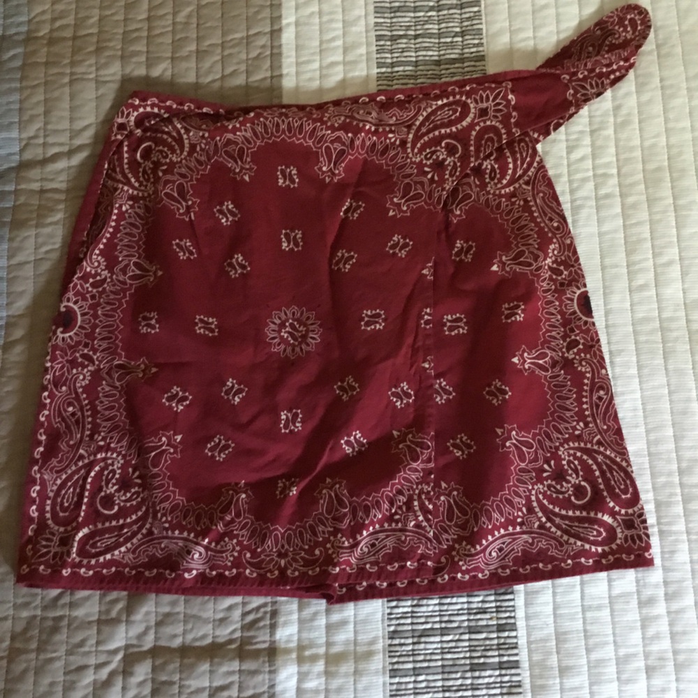 Ultra Pink Vintage Bandana Wrap Skirt